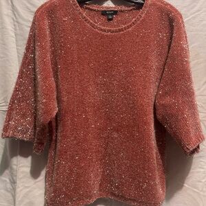 Alfani Metallic Rose Knit Sweater
